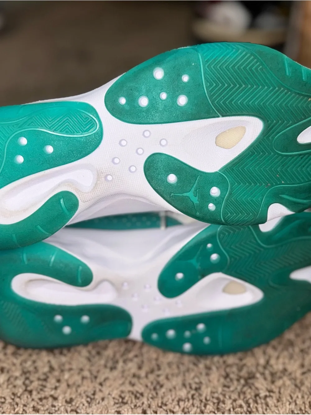 Jordan Teal and White Low-Top Men’s Sneakers